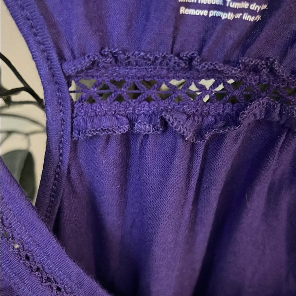 Body Central Deep Purple Ruffle Tank Top - Picture 4 of 5